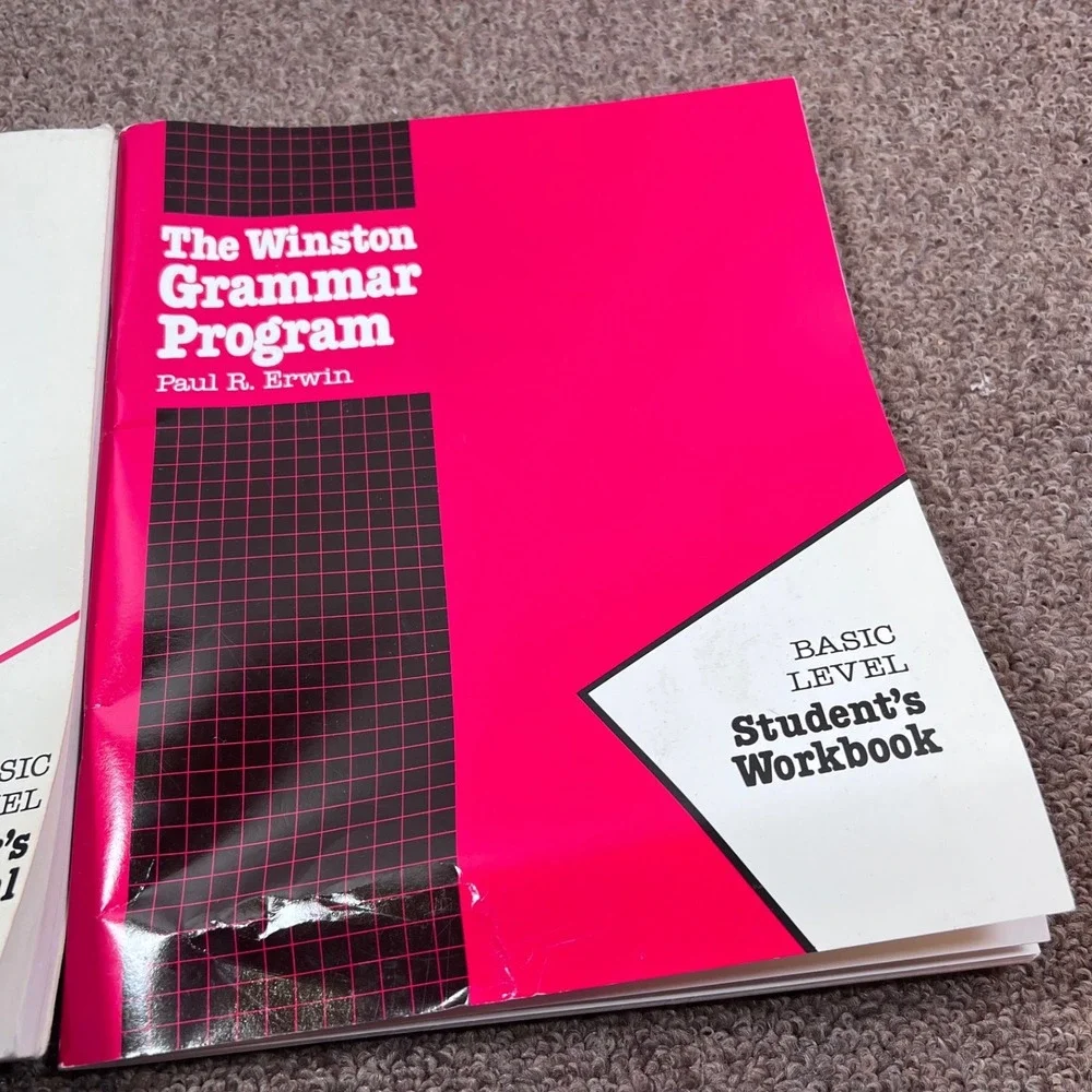 The Winston Grammar Program Basic Workbook & Teacher‎ Manual Paul R Erwin Good